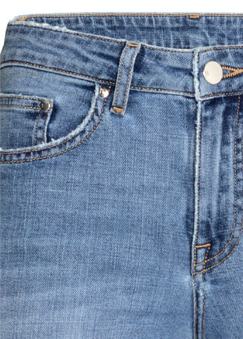 Голубые демисезонные укороченные, клеш джинсы H&M