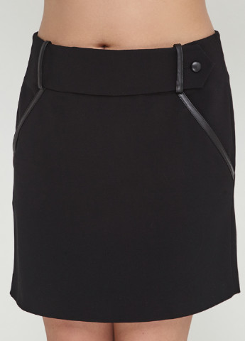 Черная кэжуал однотонная юбка Emporio Armani мини