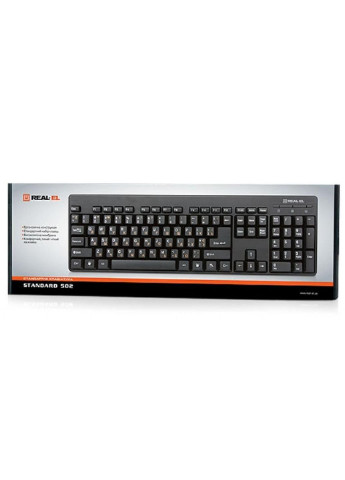 Клавіатура Real-El 502 standard, usb, black (253468393)