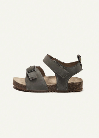 Серые кэжуал сандалии SHEIN на липучке