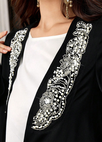 Черное праздничный, вечернее платье а-силуэт SHEIN однотонное