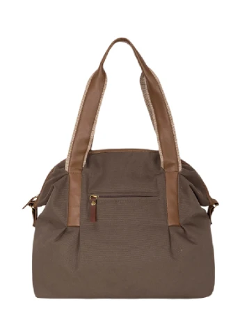 Сумка Женская Leather Canvas Коричневая S0304EX041 Exodus (254953920)