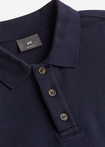 Темно-синій світшот H&M однотонний без декору (361286234)