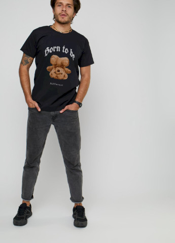 Чорна футболка чоловіча YAPPI