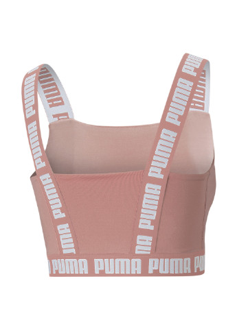 Топ Strong Women's Training Crop Top Puma однотонная розовая спортивная полиэстер, эластан