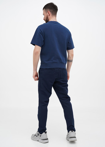 Темно-синие кэжуал летние зауженные брюки Mustang