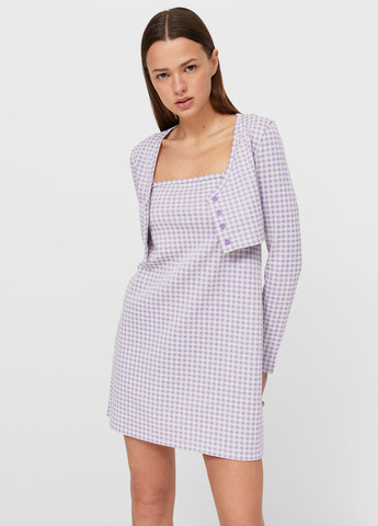 Бузкова кежуал сукня Stradivarius в клітинку