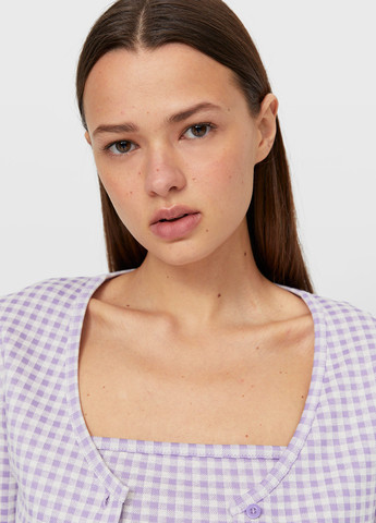 Бузкова кежуал сукня Stradivarius в клітинку