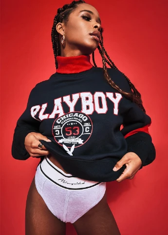 Темно-синий свитшот Missguided логотип без декора (262992210)