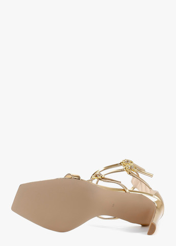 Золотые босоножки Le'BERDES с ремешком