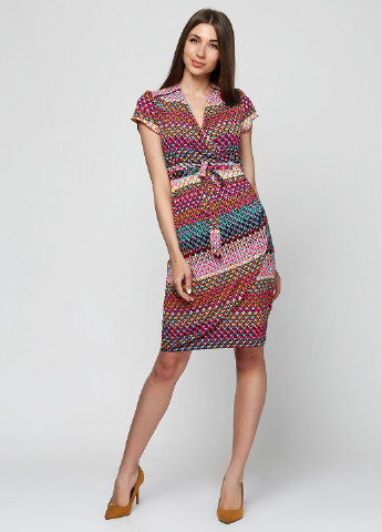 Комбинированное кэжуал платье Uttam Boutique с геометрическим узором