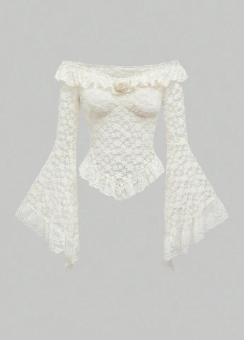 Кремовая блуза SHEIN