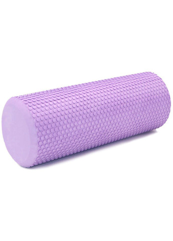 Масажний ролик Foam Roller 30 см бузковий (легкий і м'який валик для йоги, масажу всього тіла: рук, ніг, спини, шиї) EasyFit (237657467)