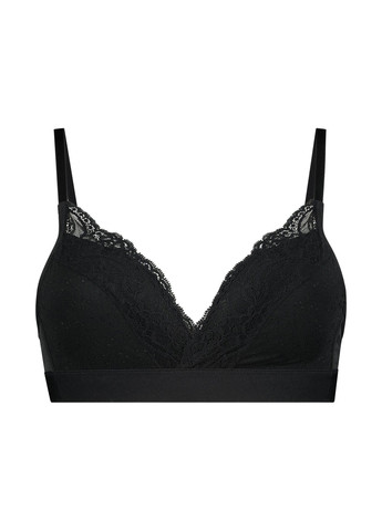 Чёрный бралетт бюстгальтер Hunkemoller без косточек полиамид
