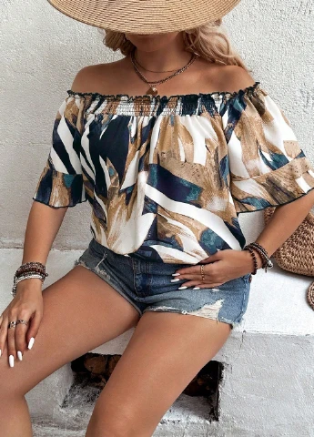 Комбинированная блуза SHEIN