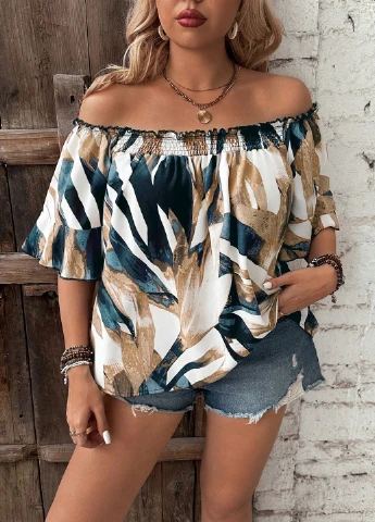 Комбинированная блуза SHEIN