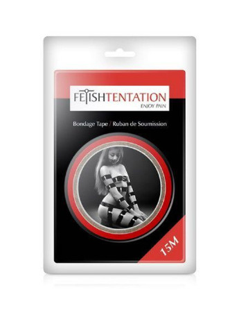 Скотч для бондажа Red (15 м), не липне до шкіри і волосків, тільки сам до себе Fetish Tentation (256537746)