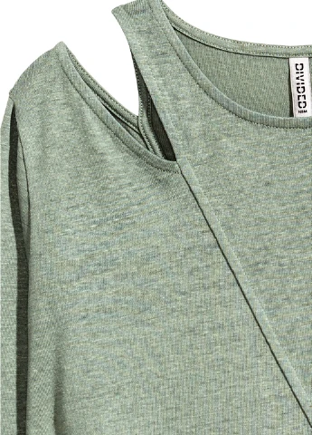 Оливкова сукня демісезон,блідо-зелений, divided H&M меланжева