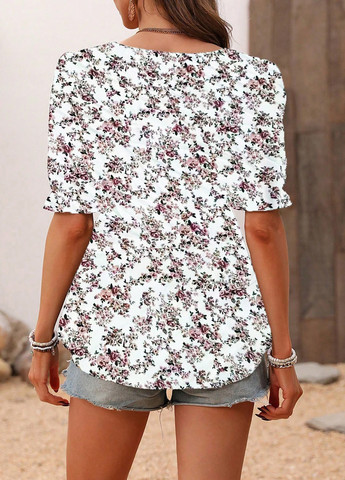 Комбинированная блуза SHEIN