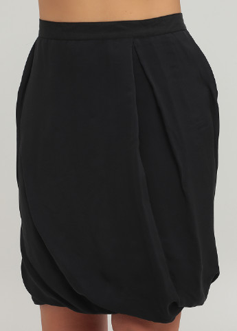 Черная кэжуал однотонная юбка Massimo Dutti
