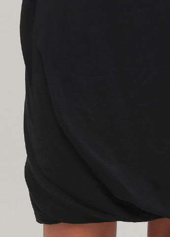 Черная кэжуал однотонная юбка Massimo Dutti