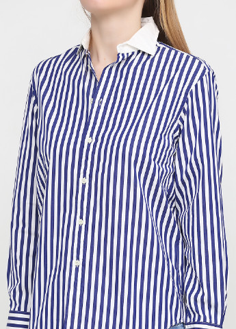 Синяя кэжуал рубашка в полоску Ralph Lauren