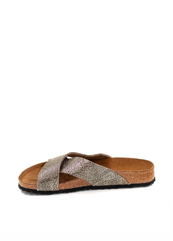 Золотые шлепанцы Birkenstock