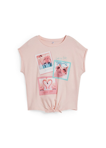 Пудровый летний комплект (футболка, шорты) C&A