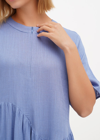 Блакитна кежуал сукня а-силует My Star однотонна