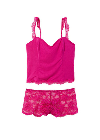 Розовая всесезон пижама (топ, шорты) топ + шорты Victoria's Secret