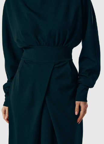 Черное повседневный черное платье миди Gepur однотонное