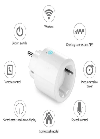 Умная Wi-Fi розетка 220В 10А недельный таймер Smart Life BSD23 (548946366) Francesco Marconi (209509510)