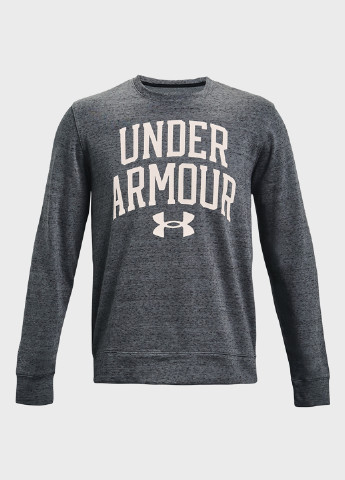 Свитшот Under Armour - Прямой крой логотип серо-синий спортивный хлопок, трикотаж - (219892395)