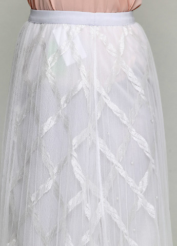 Белая кэжуал однотонная юбка Wings плиссе