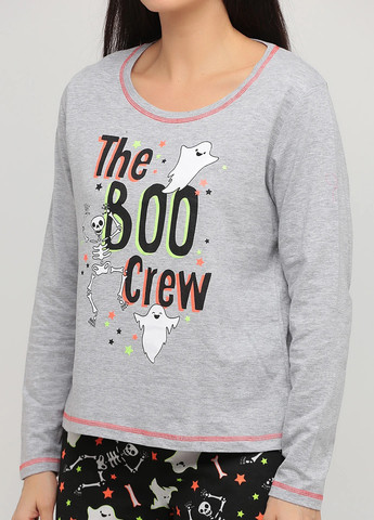 Комбинированная зимняя пижама (лонгслив, брюки) Studio