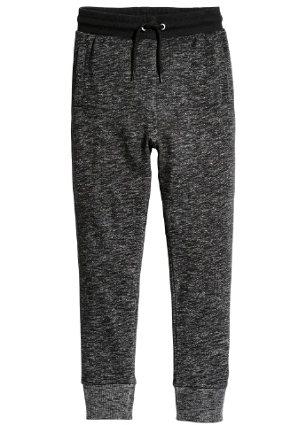Темно-серые спортивные демисезонные со средней талией брюки H&M
