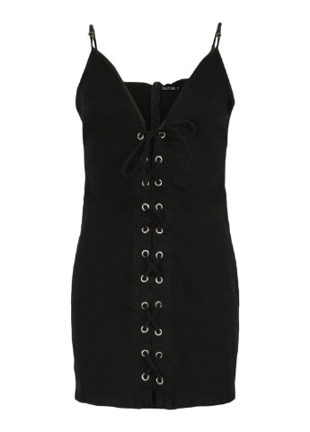 Чорна джинсова плаття, сукня футляр Boohoo однотонна