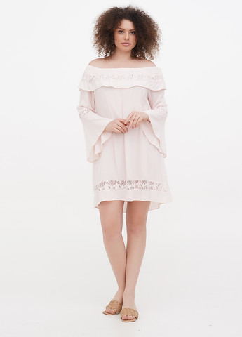Светло-розовое кэжуал платье оверсайз Moda in Italy однотонное