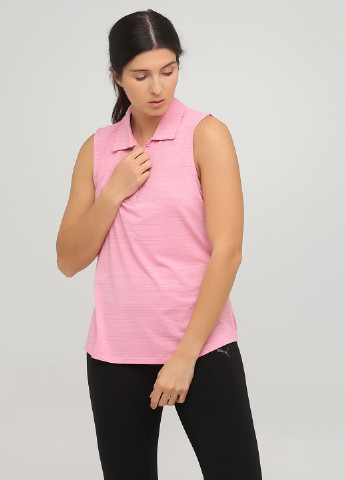 Светло-розовая женская футболка-поло Greg Norman меланжевая