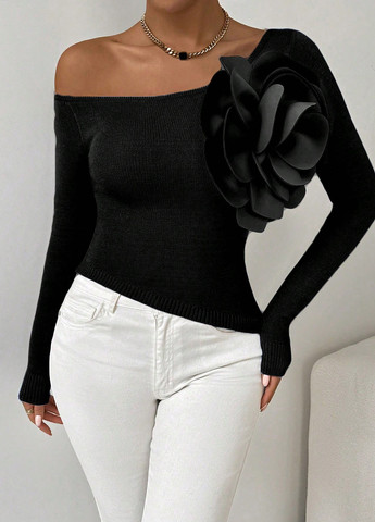 Чорний демісезонний джемпер джемпер SHEIN