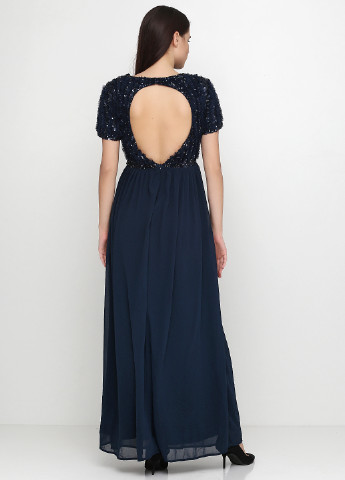 Темно-синее вечернее платье макси Lace & Beads однотонное