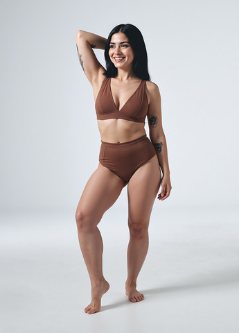 Коричневые купальные трусики однотонные Reserved