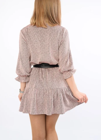 Пудрова коктейльна сукня Let's Shop однотонна
