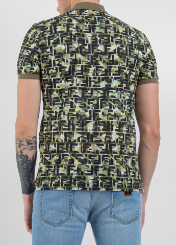 Хаки (оливковая) футболка polo Fendi
