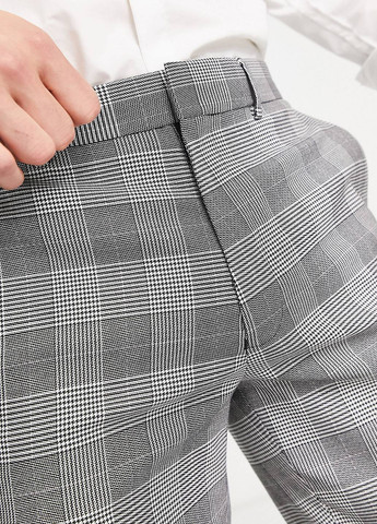 Серые классические демисезонные классические, зауженные брюки Asos