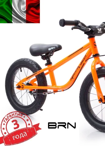 Детский легкий Беговел 12"(BRN)B-2 Air wheels Оранжевый Hammer (252088627)