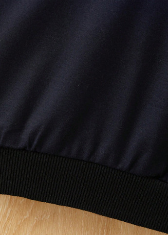 SHEIN свитшот градиент темно-синий кэжуал полиэстер, трикотаж