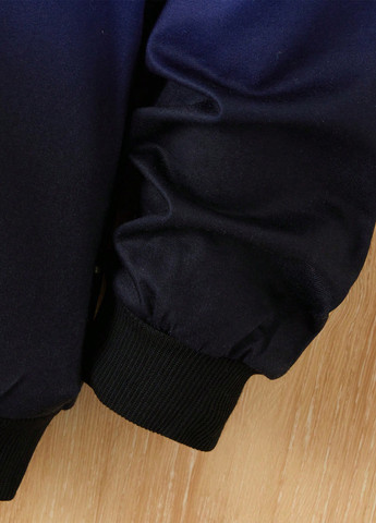 SHEIN свитшот градиент темно-синий кэжуал полиэстер, трикотаж