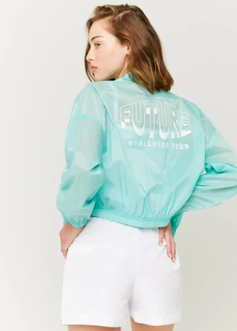 Бірюзова літня куртка Tally Weijl Formal Jackets - WOVEN WINDBREAKER