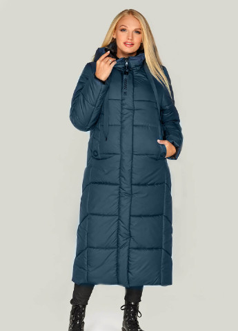 Бірюзова зимня куртка-пальто сандра MioRichi